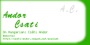 andor csati business card